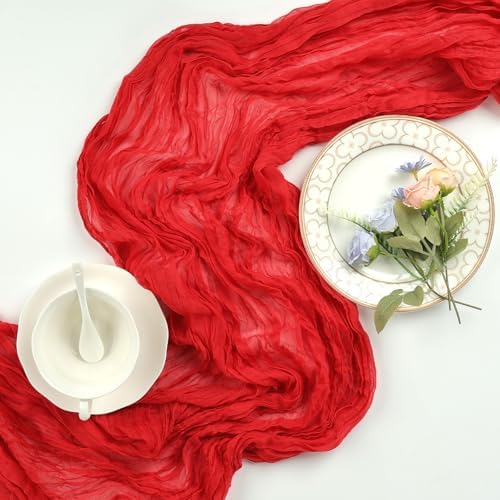 12 Pack Red Cheesecloth Table Runner 23 x 120 Inch 10Ft - Image 6