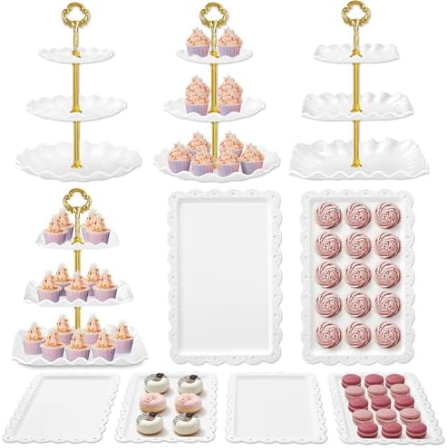 Kootek 10pcs Cupcake Stand Dessert Table Display Set Serving Tray for Party by Kootek