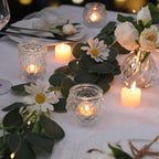DARJEN Clear Votive Candle Holders Set of 36- Round Glass Candle Holders Bulk for Tea Light Candle, Embossed Candle Votives for Wedding Centerpiece, Various Parties & Home Decor (Pack of 4) - Image 3