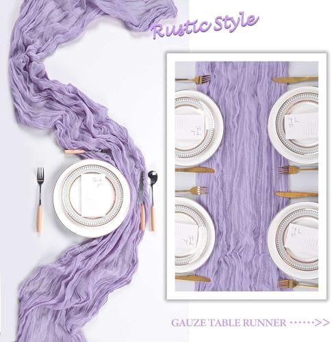 12 Pack 23 x 120 Inch Lilac Purple Table Runner 10Ft Cheesecloth - Image 6