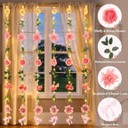 Livole 6Pcs 36Ft Wildflower Garland with Light Hanging Flower Wall Backdrop - Image 4