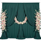 40x10ft Hunter Green Backdrop Curtain for Parties Wrinkle Free Fabric Backdrop Curtain Birthday Party Photo Backdrop Drapes for Wedding Baby Shower Christmas Photography Back Drop 8 Panels 5x10FT by Suppromo