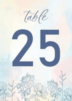 ANANYA FASHION & CRAFTS HUB Flower Background Wedding Table Number Cardss 1-100 Double Sided With Head Table For Reception Event Party Baby Shower Birthday 5x7 Inch by AnanyaFashionCraftsHub