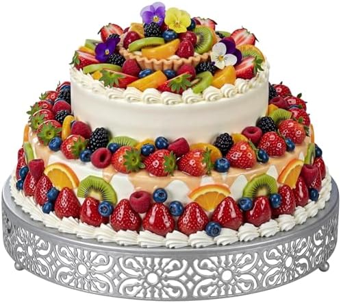 Wenqik 18 Inch Cake Stand Round Metal Cupcake by Wenqik