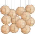 Hortsun 24 Pcs Print Burlap Paper Lanterns Classroom Decor,8 Inch by Hortsun