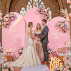 Baby Pink Arch Backdrop Cover Set of 3 Wedding Arch Covers Stretchy Backdrop Baby Shower Birthday Party 6FT 6.6FT 7.2FT Light Pink Arch Cover Spandex - Image 3