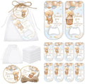 FYSUIMU 50Pcs Bear Baby Shower Bottle Openers with Thanks You Paper Tags Organza Bags Balloon Bear Magnetic Plastic Bottle Opener for Guest Birthday Gender Reveal Party Favors by FYSUIMU