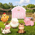6 Pcs Large Farm Animal Cardboard Cutouts Party Decoration by Unknown