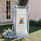 Custom Name Baby Shower Fabric Welcome Sign #3 - Image 4