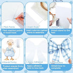 Novabright 2 Pcs Silly Goose Cutout Party Decoration 39.4'' 1st Birthday Silly Goose Cardboard Cut Out Sign 19.69'' Adhesive Bow Cutout Photo Prop Backdrop Standup for Birthday Baby Shower (Blue) - Image 4