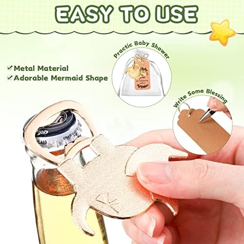 54 Pcs Dinosaur Bottle Openers Baby Shower Return Favors for Guests Bottle Opener Decorations and Souvenirs with Organza Bags Thank You Tags for Dinosaur Party Favors - Image 4