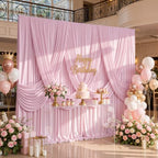 10 ft x 50 ft Baby Pink Backdrop Curtains for Parties, Wrinkle Free Light Pink Photography Backdrop Drapes for Wedding Grils Birthday Baby Shower Bridal Shower Party - Image 3