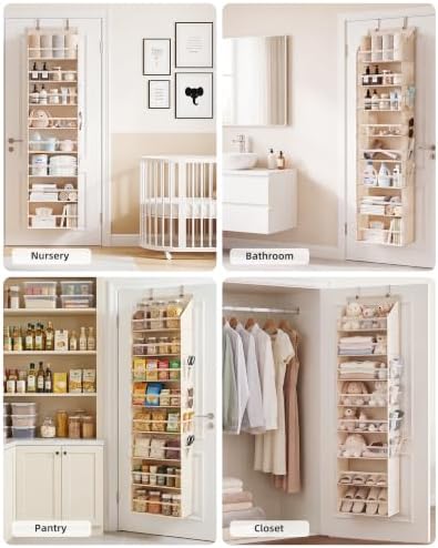 STORAGE MANIAC Over Door Organizer Hanging Shelves Large Clear Deep Pockets - Image 6