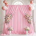 Pink Backdrop Curtains 10ftx8ft Birthday Polyester Photo Drapes by SoarDream