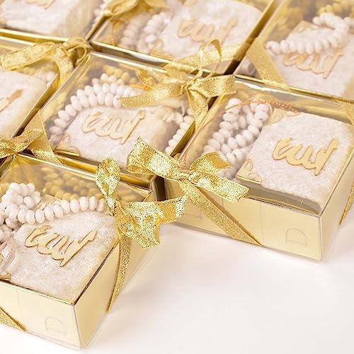 BABY SHOWER CHOCOLATE Set of 10 Islam Quran Tasbeeh Islamic Set | Holy Quran Prayer Beads Gift Box Favor (White) - Image 4