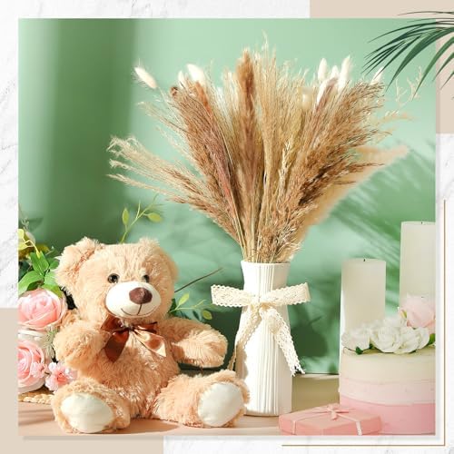 Canlierr 12 Sets Baby Shower Centerpieces Bear Vase Pampas,Ceramics,Boho - Image 3