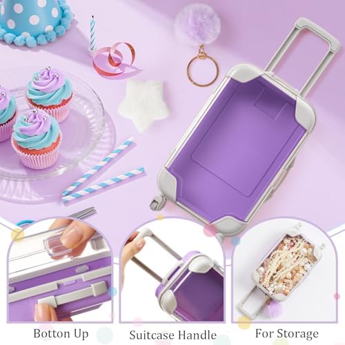 LemonRoad 36 Pcs Clear Mini Suitcase Party Favor Box, Multicolor - Image 3