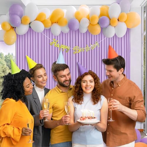 10 x 10 Feet Light Purple Backdrop Curtain for Partie, Background Curtains for Photoshoot, Birthday, Wedding, Halloween, Thanksgiving, Christmas Day, New Year Party Decorations 5Ft x 10Ft, 2 Panels - Image 5