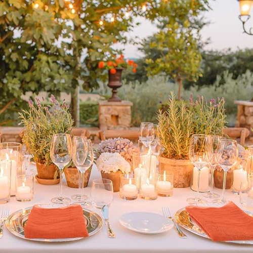 100 Pack Orange Cloth Napkins 20x20Inch Cheesecloth Napkins - Image 7