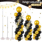 Balloon Column Stand with 102 Balloons, Balloon Column Kit Set of 2, Metal Balloon Tower Stand with Base for Floor, Height Adjustable from 1.57 to 7 Ft, For Party Decorations - Image 4