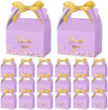Engrowtic 50 Pcs Thank You Boxes with Ribbon Handles 5.9",Light Purple by Engrowtic