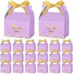 Engrowtic 50 Pcs Thank You Boxes with Ribbon Handles 5.9",Light Purple by Engrowtic