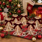 6 Set Christmas Mason Jars Centerpieces Table Decorations by Gandeer