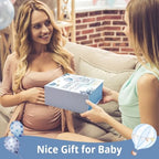 Beeveer Baby Keepsake Box Newborn Memory Organizer with 9 Labeled Compartments First Keepsake Book Gift Box for Pregnancy Mother"s Day Baby Shower New Maternity(Blue,Blue Elephant) - Image 6