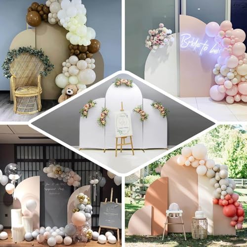 Efavormart Set of 4 Pink Spandex Half Moon Arch Covers, Custom Fit Chiara Backdrop Slipcovers 2.5ft-7ft for Sweet 16 and Vibrant Birthday Parties - Image 5