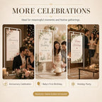 Wedding Welcome Sign Stand, 31.5 x 68.9 in White Metal Easel Stand - Image 3