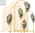 6,6.6,7.2FT Arch Backdrop Stand and Cover Set (Beige) by Paxdeje