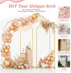 EMART 8/7.2/6.6Ft Metal Arch Backdrop Stand Set 3 for Wedding Party Balloon - Image 3