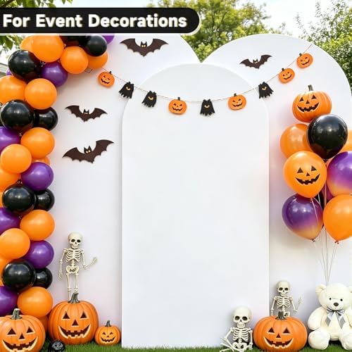 Hemmotop Stretchy White Arch Backdrop Cover Set of 3-7.2ft, 6.6ft, 6ft - Image 4