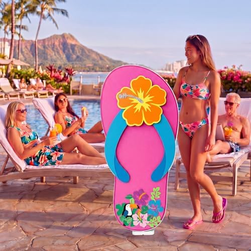 Funrous 5 Ft Hawaiian Cardboard Cutouts Standee, 5 ft, Flip Flop, 1 Pcs - Image 5