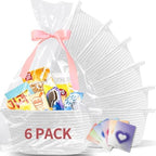 6pcs Empty Small Gift Baskets with Ribbon & Cards, Cotton Rope for Storage by EsmeLH