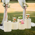 Cylinder Cardboard Stands for Party, Set of 5 - 11.8"+15.7" - Image 4