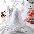 WILLBOND 20 Pcs Paper Wedding Bells Hanging Honeycomb 12 Inch,White - Image 4
