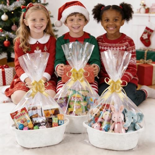 8 Pack Small Gift Baskets with Bags and Ribbons,Baby Shower Party Favor Set - Image 4