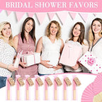 Roowest 50 Pack Paper Folding Fans Bamboo Wedding Favors, Pink - Image 4
