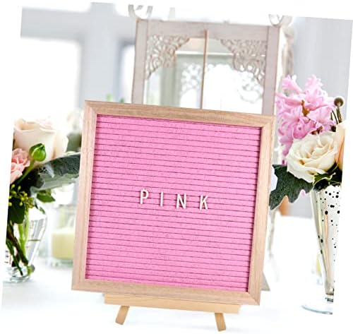 Pink Double Sided Felt Letter Board with Wooden Easel Stand | Wood Frame, Message Display, Letters, Baby Shower and Wedding Use - Image 7