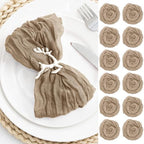 60 Pack Sand Cheesecloth Napkins 21x21 Inches Sand Cloth Napkins Set of 60 Washable Dinner Table Napkins for Wedding Rustic Boho Cotton Gauze Party Bridal Baby Shower Family Gathering Table Decor by FoliafeelHome