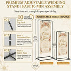 Yebo Wedding Welcome Sign Stand, Adjustable Display Easel with Carry Bag - Image 2