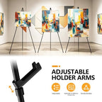 Display Black Easel Stand for Sign, Instant Tripod Collapsible Floor Easels - Image 4