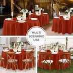 Fitable 8 Pack Rust Tablecloths 120 Inch Round for 48"-96" Tables - Image 6