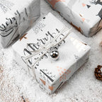 WRAPAHOLIC Christmas Wrapping Paper Set - Rose Gold and Pink Holiday Design with Metallic Foil Shine Wrapping Paper Bundle with Gift Bow & Ribbon & Tag & Sticker - Image 5