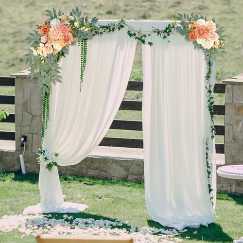 Burnt Orange Fall Wedding Arch Flowers Set of 2 - Image 5