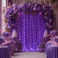 30x10ft Purple Backdrop Curtains with Lights Photo Drapes Wrinkle Free Fabric Backdrop Curtain for Wedding Birthday Party Baby Shower Bridal Shower Home Party Background Decorations by Shillance
