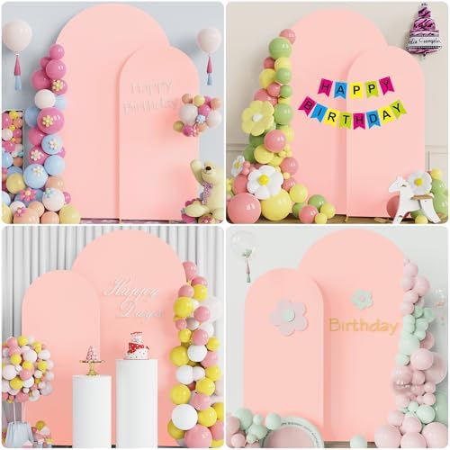 Wokceer Arch Backdrop Cover BlushPink Arch Cover Stretchy Backdrop Set of 2 - Image 5