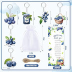 145 Pieces Blueberry Baby Shower Favors for Guest BlueBerry Sweet Baby Ballpoint Pens and Keychains Gifts Bulk Retractable Baby Shower Pens Gender Reveal Greeting Cards Souvenirs Prizes - Image 3