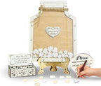 Personalized Mason Jar Wedding Guest Book Alternative Drop Box, Rustic Set by Handmade